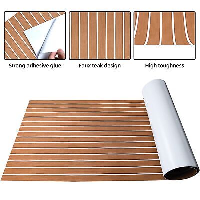 FOCEAN Boat Flooring EVA Foam Boat Decking Faux Teak Marine Flooring Boat Mat...