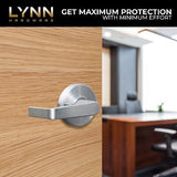 LYNN HARDWARE Commercial Door Lever Lock - Heavy-Duty Locking Door Handle, De...