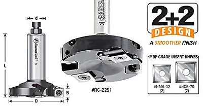 Amana Tool - Surfacing Insert Cutter 3/4Shk (RC-2252), Industrial Grade