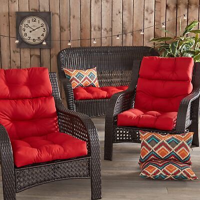 South Pine Porch Outdoor High Back Chair Cushion, Salsa Red