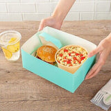 Restaurantware Bio Tek 8.4 x 6 x 3.5 Inch Burger Trays 100 Disposable Paper F...