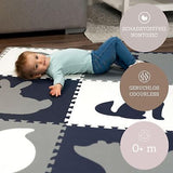 Stylish Baby Play Mat 72x72 Inches - 9 XXL Foam Floor Tiles with Forest Desig...