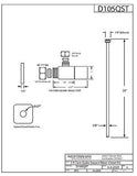 Westbrass D105QST-62 5/8" x 3/8" OD x 20" Flat Head Toilet Supply Line Riser ...