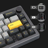 EPOMAKER EK68 65% Wireless Gaming Keyboard, Hot Swappable Gasket Mechanical K...