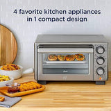 Oster Compact Countertop Oven With Air Fryer, Stainless Steel