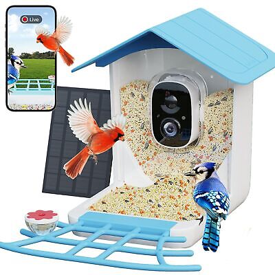 Smart Bird Feeder with Camera, 1080P Video Bird Feeders Squirrel Proof, AI Re...