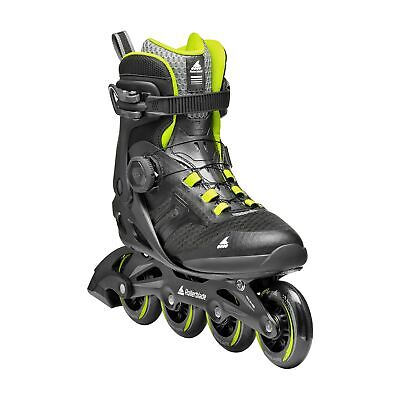 Rollerblade Macroblade 84 BOA, Adult Fitness Inline Skate, Black & Lime, Perf...