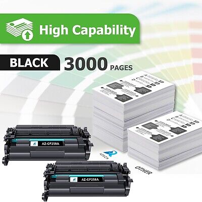 Aztech Compatible Toner Cartridge Replacement for HP 58A CF258A, Black - 2 Pack