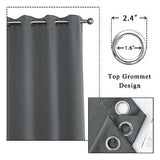 KEQIAOSUOCAI Medium Gray Blackout Curtains Drapes 108 Inch Length for Bedroom...