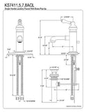 Kingston Brass KS7417ACL American Classic Bathroom Faucet, Brushed Brass, 6.5...