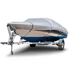 Budge B-150-X3 150 Denier V-Hull Boat Cover Silver 16'-18' Long (Beam Width U...