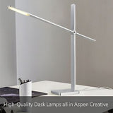 Aspen Creative 40235-11, Desk Lamp in Matte Black Finish, UNO Shade: 6" x 9" ...