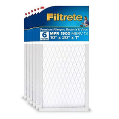 Filtrete 10x20x1 AC Furnace Air Filter, MERV 13, MPR 1900, Premium Allergen, ...