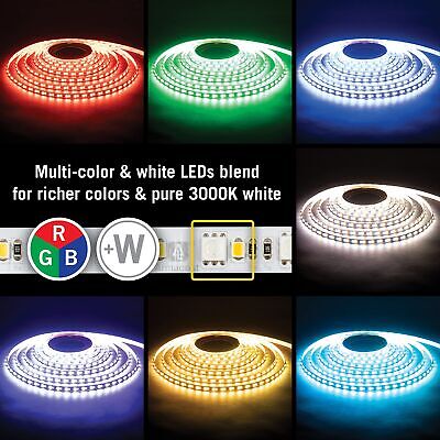 Armacost Lighting RibbonFlex Pro Multi-Color and White LED Tape Light 60 + 60...