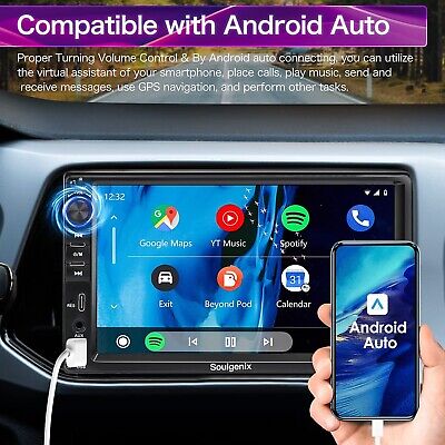 Double Din Car Stereo Apple Carplay & Android Auto, 7-Inch Full HD Car Radio ...