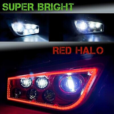 SLK-Lights (RED) RZR LED Headlight compatible with Polaris General, Polaris R...