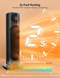 Govee Smart Space Heater for Indoor Use, 1500W Ceramic Tower Heater with Ther...