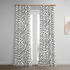 HPD Half Price Drapes Geometric Abstract Printed Curtains 96 Inches Long Luxu...