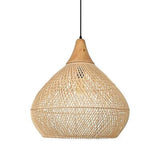 Arturesthome Rustic Woven Pendant Light, Rattan Basket Lampshade Coastal Hang...