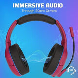 PDP AIRLITE Pro Wireless Headset with Mic for PS5, PS4, PC - Cosmic Red