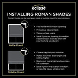 Eclipse Drew Roman Shades for Windows, Cordless 100% Blackout Shades, 23 in W...