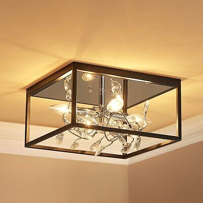 AGV LIGHTING CL044C Crystal Ceiling Light Fixture, Modern Flush Light, Perfec...