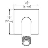 Speakman CDS2501-MB Matte Black Lura 7" Shower Arm and Flange