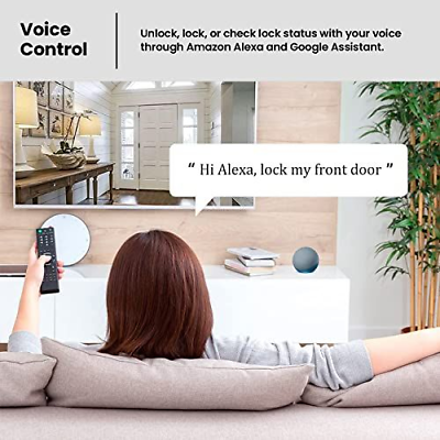 Lockly Secure Pro, Wi-Fi Smart Door Lock, Keyless Entry Latch, Satin Nickel