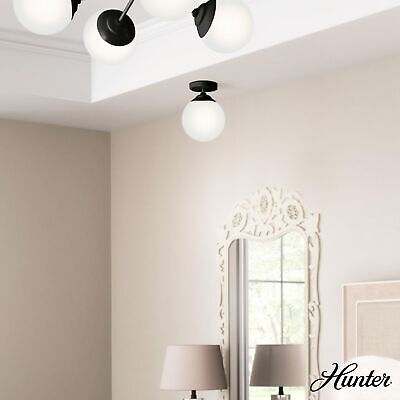 Hunter Fan Company 19021 Hepburn Flush Mount Light, Matte White Finish