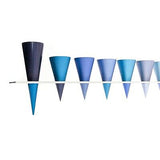 Yair Emanuel Anodized Aluminum Hanukkah Menorah with Blue & Turquoise Cones