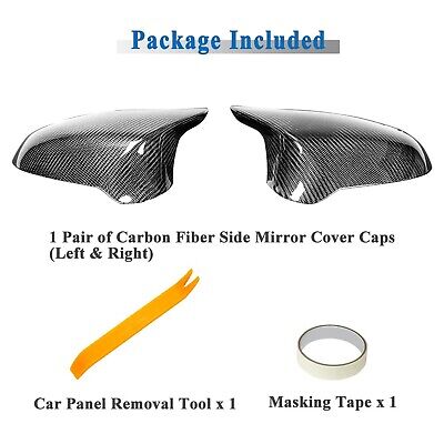 AeroBon Real Carbon Fiber Side Mirror Covers Compatible with 2014-2020 BMW F8...