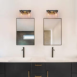 ZEVNI Black Gold Bathroom Vanity Light, 2-Light Bathroom Light Fixtures over ...