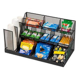 Mind Reader 14 Compartment Condiment organizer, Black 14 Compartment,