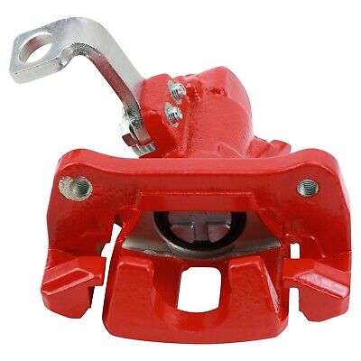 TRQ Rear Right Brake Caliper w/Bracket Performance Red Passenger Side Compati...