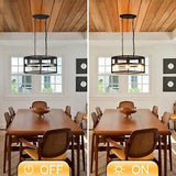 DLLT 3 Light Black Metal Industrial Chandelier, Kitchen Island Cage Lighting ...