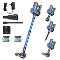 Cordless Stick Vacuum Cleaner, 45 Minutes Run-Time, 4 in 1 Lightweight Stick ...