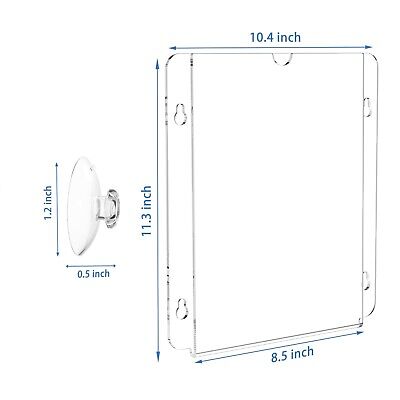 HIIMIEI Acrylic Window Sign Holder with Suction Cup 8.5 X 11, Clear Acrylic F...