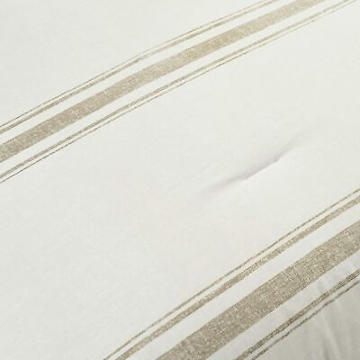 Lush Decor Comforter Farmhouse Stripe, King, Neutral Comforter Set