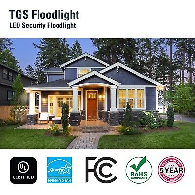 HALO TGS 27-Watt, White, Motion Activated, Outdoor Integrated LED Flood Light...