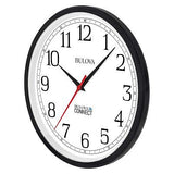 Bulova Precision Connect Wall Clock C5000, 12.5", Black and White