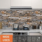 TUOKING 54-Pieces Stone Composite Subway Tiles Peel and Stick Backsplash 4"x ...