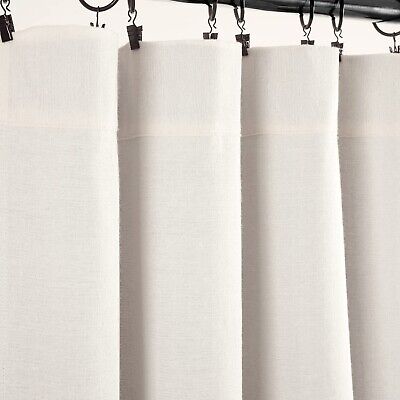 Lush Decor Linen Button 100% Lined Blackout Window Curtain Panel, Single, 40"...