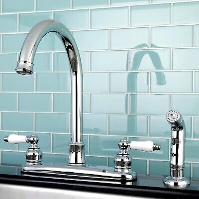 Kingston Brass FB7791PLSP Victorian 8-inch Centerset Kitchen Faucet, Chrome