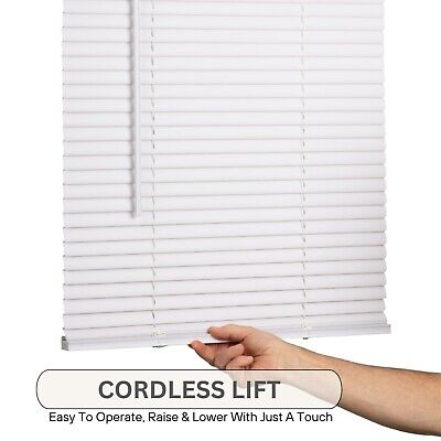 LOTUS & WINDOWARE Cordless Mini Blind, 1" Vinyl Slats, 22" Wide x 60" Long - ...