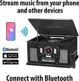 Victrola 8-in-1 Bluetooth Record Player & Multimedia Center, Built-in Stereo ...