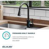 Elkay LKAV3031LS Avado Single Hole Kitchen Faucet with Pull-down Spray and Fo...