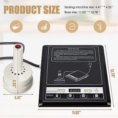 NEWTRY 15-100MM Induction Sealer, 800W-1200W Handheld Heat Sealing Machine fo...