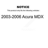 Kugel Front Rear Wheel Bearing Kit Replacement For 2003-2006 Acura MDX - Left...