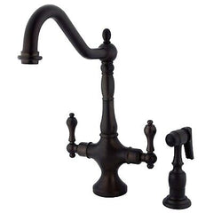 Kingston Brass KS1775ALBS Heritage Kitchen Faucet, 8-1/4-Inch, Oil Rubbed Bro...