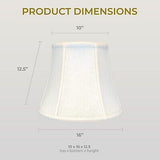 Royal Designs Modified Bell Lamp Shade, Linen White, 10 x 16 x 12.5